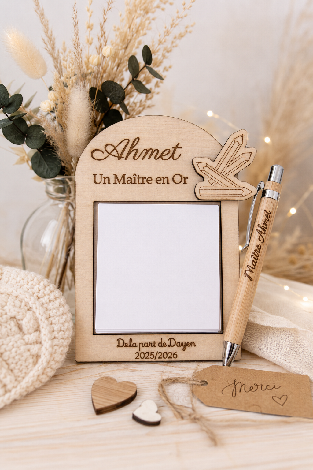 Support Mémo “Maître en Or” – Kit Personnalisé