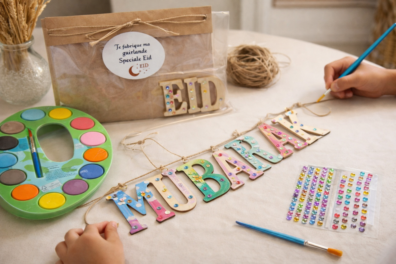 Kit Créatif – Je fabrique ma guirlande Eid - Activité enfant spéciale Eid
