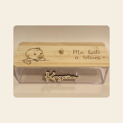 Boîte à tétines personnalisée