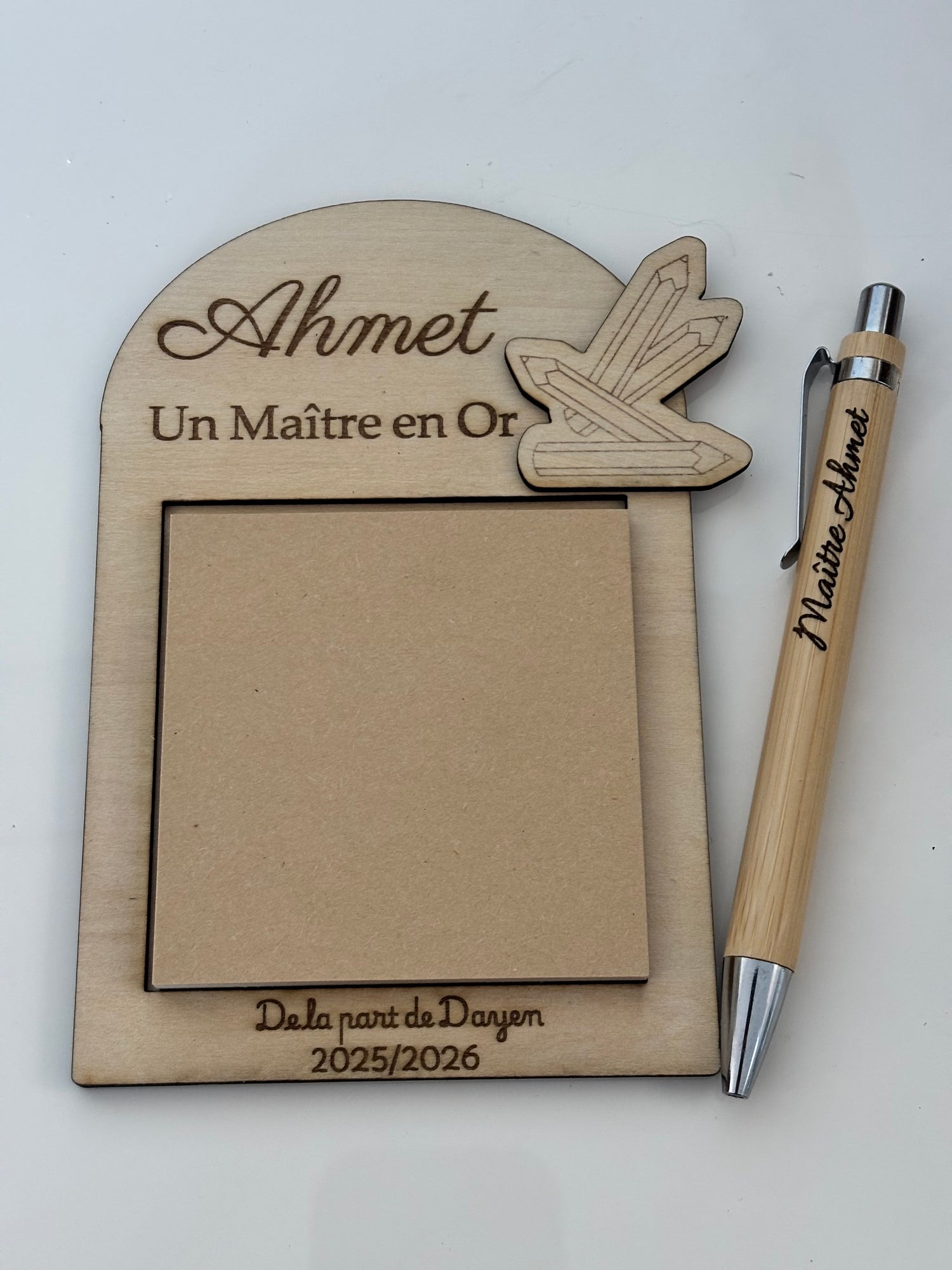 Support Mémo “Maître en Or” – Kit Personnalisé