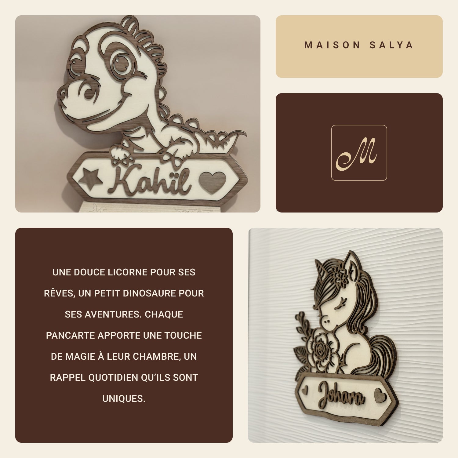 Plaque murale prénom