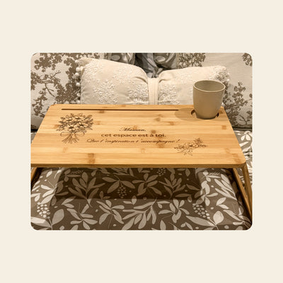 Plateau de lit en bambou